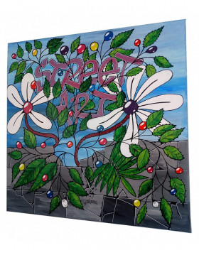 TABLEAU GRAFFITI ARTISTE PEINTRE SAINT ASTIER